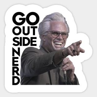 Go Outside Nerd Sticker